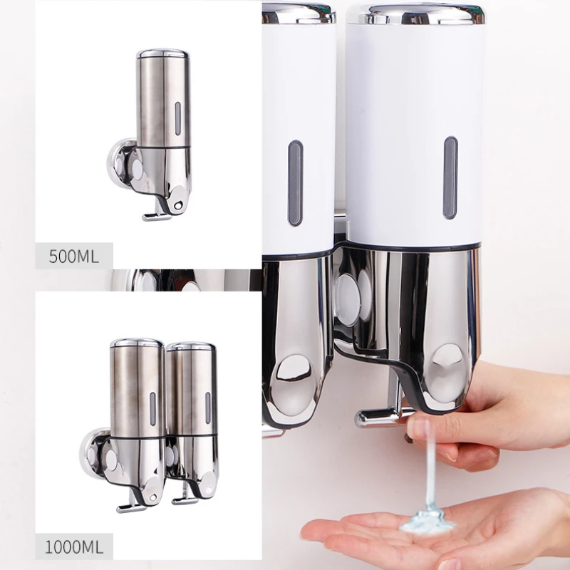 Bathroom Manual Liquid Soap Dispensers Wall Mount Soap Shampoo Gel Shower Liquid Container 500/1500ml For Bathroom Accessorie